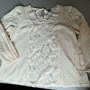 TORRID Lace Long Sleeved Blouse SZ 0